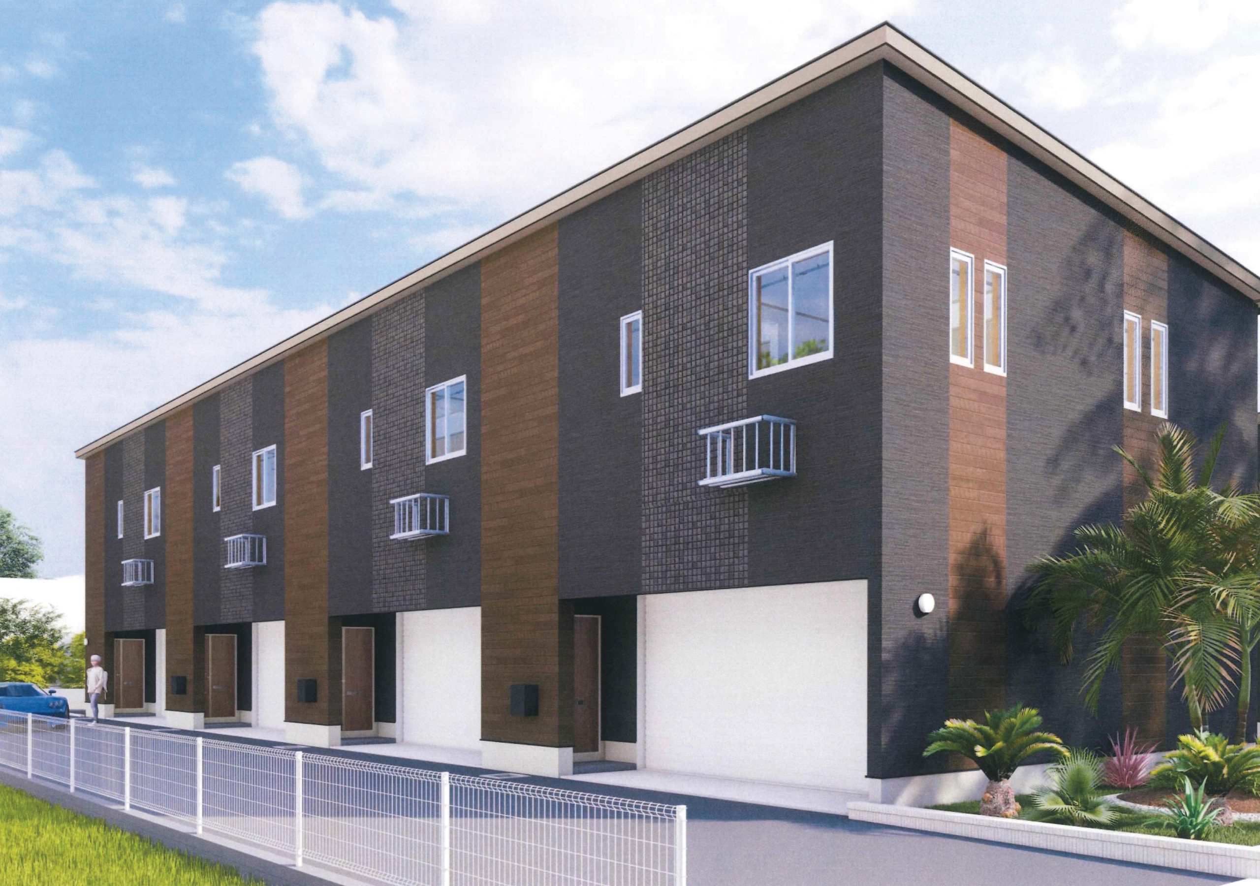 ガレージハウス「Pacifica Shonan B棟」の外観パース② loading=