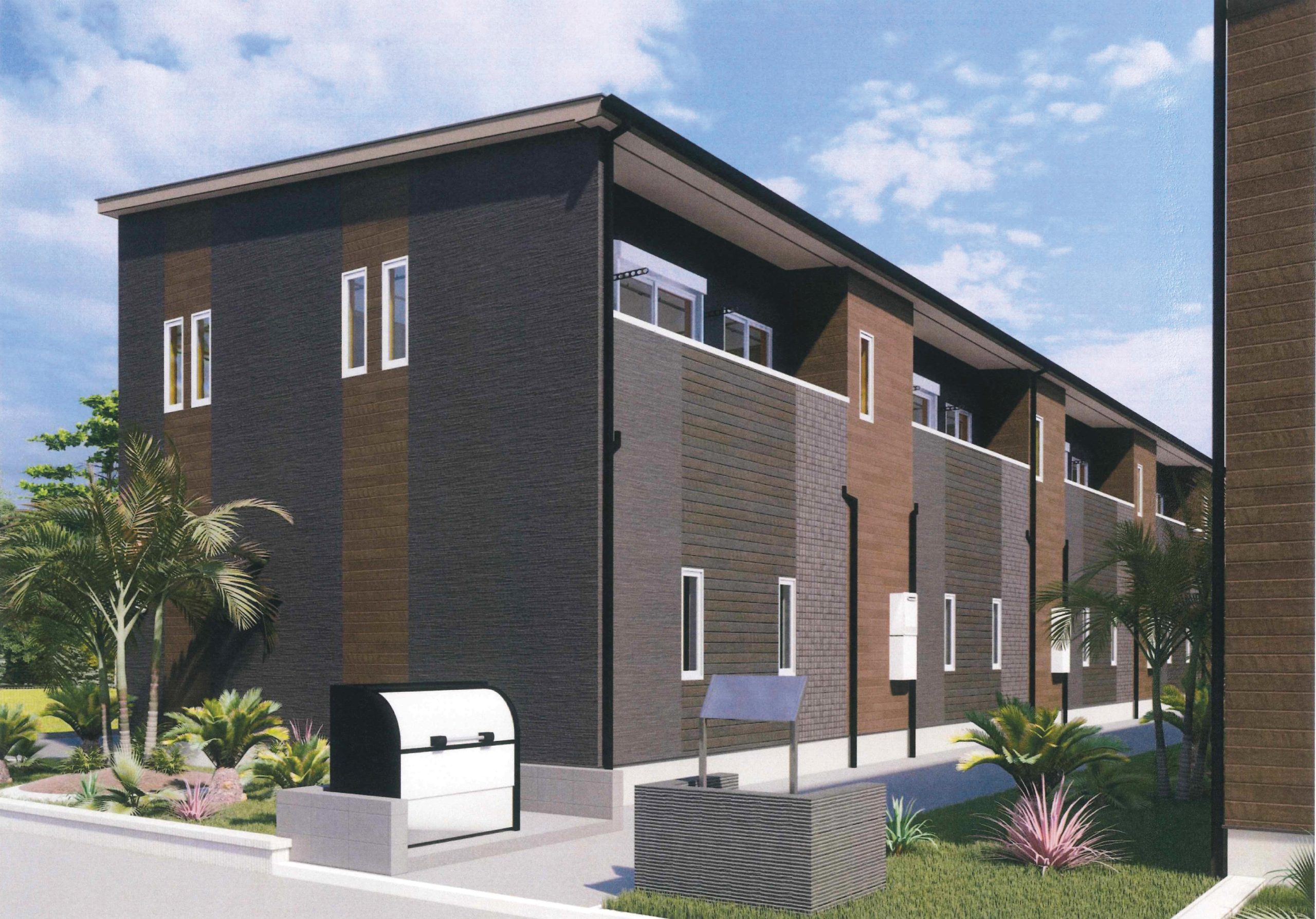 ガレージハウス「Pacifica Shonan B棟」の外観パース③ loading=