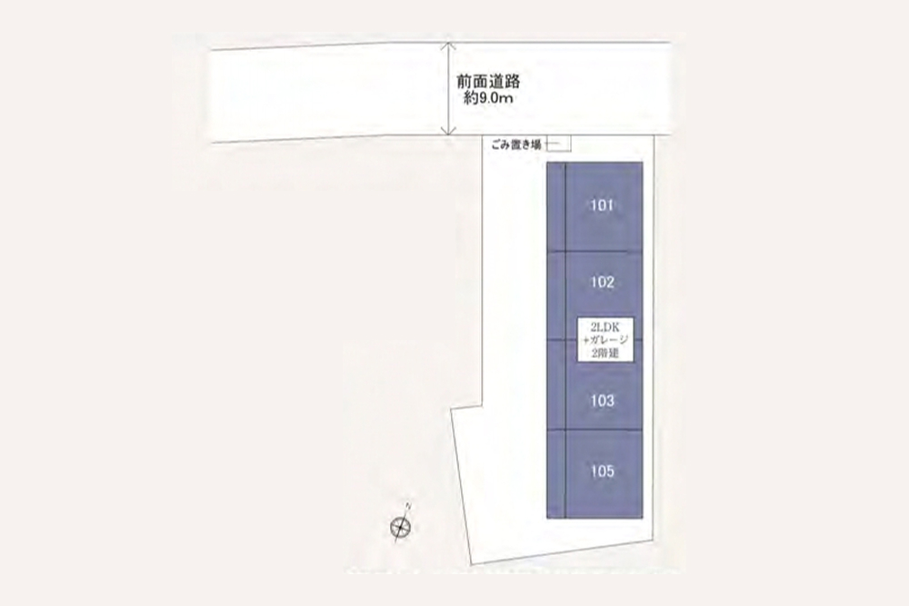 全4戸・各戸100㎡超のガレージハウス loading=